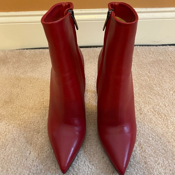 Red leather boots - Picture 2 of 4